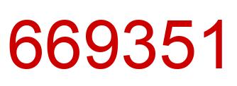 Número 669351 imagen rojo