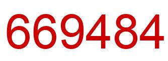 Number 669484 red image