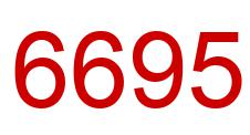 Number 6695 red image