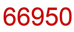 Number 66950 red image
