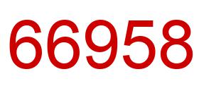 Number 66958 red image