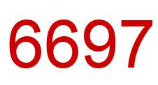 Number 6697 red image
