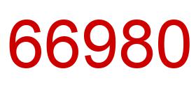 Number 66980 red image