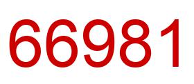 Number 66981 red image