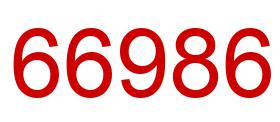 Number 66986 red image
