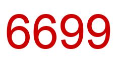 Number 6699 red image