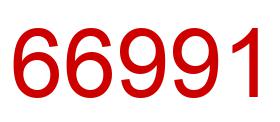 Number 66991 red image