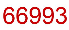 Number 66993 red image
