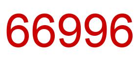 Number 66996 red image