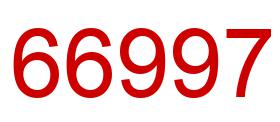 Number 66997 red image