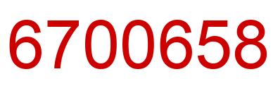 Number 6700658 red image