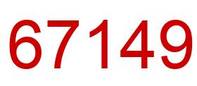 Number 67149 red image