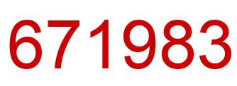 Number 671983 red image