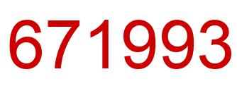 Number 671993 red image