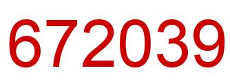 Número 672039 imagen rojo