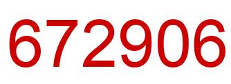 Number 672906 red image