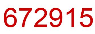 Number 672915 red image