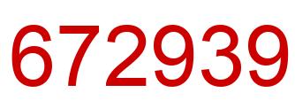 Number 672939 red image