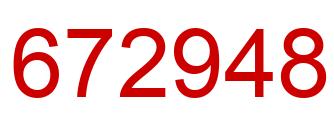 Número 672948 imagen rojo