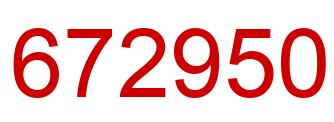 Número 672950 imagen rojo