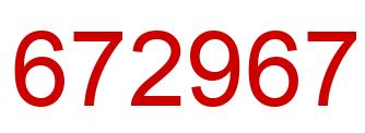 Número 672967 imagen rojo