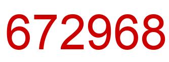 Número 672968 imagen rojo