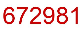 Number 672981 red image