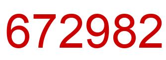Number 672982 red image