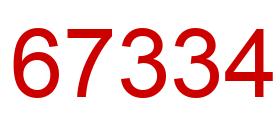 Number 67334 red image