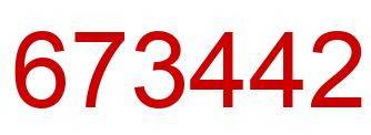 Número 673442 imagen rojo