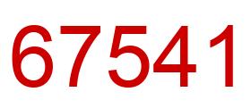 Number 67541 red image