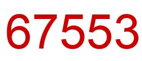 Number 67553 red image
