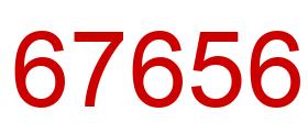Number 67656 red image