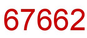 Number 67662 red image