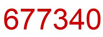 Number 677340 red image