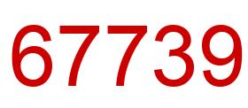 Number 67739 red image