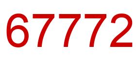 Number 67772 red image
