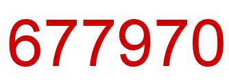 Número 677970 imagen rojo