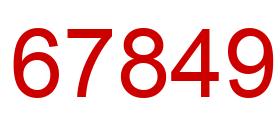 Number 67849 red image