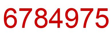 Number 6784975 red image