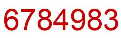 Number 6784983 red image