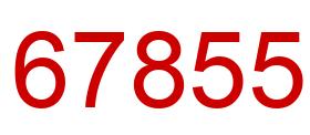 Number 67855 red image