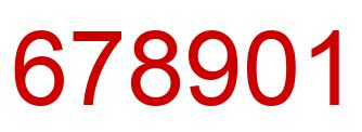 Number 678901 red image