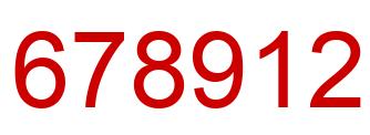 Number 678912 red image