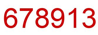 Number 678913 red image