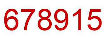 Number 678915 red image
