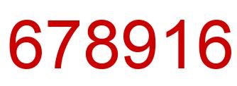 Number 678916 red image