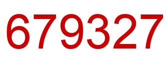 Number 679327 red image