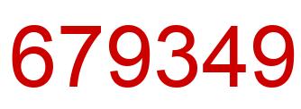 Number 679349 red image