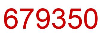 Number 679350 red image